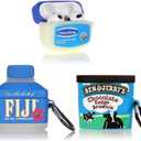 (3Pack) Case for Airpods 3rd Generation, BGAANM Silicone Airpods 3 Case Protective Cover with Cute Funny Skin Design, with Keychain (Juice+Fiji+Benjer)