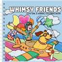 3 Pcs Whimsy Friends Adult Coloring Book for Relaxation - Gentle Symbiosis of Human and Animal Soothing Coloring Books for Adults Relaxation - Perfect Stress-Relieving Gift for Women