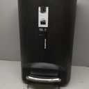 simplehuman 50 Liter / 13 Gallon Semi-Round Kitchen Step Trash Can with Secure Slide Lock, Black Plastic