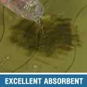 Flamingo P Memory Foam Bath Mat Non Slip Super Absorbent Shower Rug for Bathroom,24x17,Olive (Olive Wavy Line)