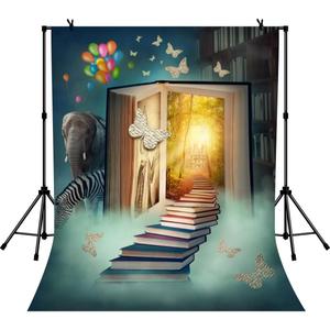 Fairy Tale Background for Photo 5x7ft Children Theme Book World Elephant Zebra Photography Backdrop Studio Props Wall LY033