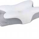Cervical Pillow for Neck and Shoulder,Contour Memory Foam Pillow,Ergonomic Neck Support Pillow for Side Back Stomach Sleepers with Pillowcase