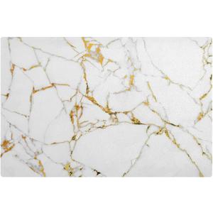 Eyanle Coffee Mat Bar Maker Machine Pad for Countertops Leather Absorbent Drying Kitchen Counter Accessories Decor 18x12 White Gold Marble Texture