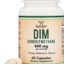 DIM Supplement for Women and Men (Diindolylmethane Estrogen Blocking Supplement, Hormonal Acne Treatment, Hormone Balance for Women) 400mg Servings, 200mg Per Capsule, 60 Capsules by Double Wood, 02/2027