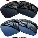 4 Pairs Replacement Lenses for Oakley Holbrook OO9102 / Holbrook Asian Fit (AF) OO9244 Sunglasses - Solid Black+Titanium+Ice Blue+Fire Red