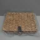 Decorative Box with Lid, Wicker Storage Basket, Water Hyacinth Woven Decorative box for Shelf, Coffee Table, Console Table, Home Decor (Small)