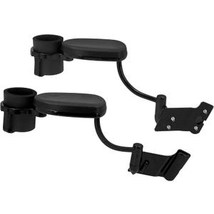 HDBUBALUS Motorcycle Passenger Armrests with Cup Holder Fit for Honda Goldwing GL1800 2001-2017 Black