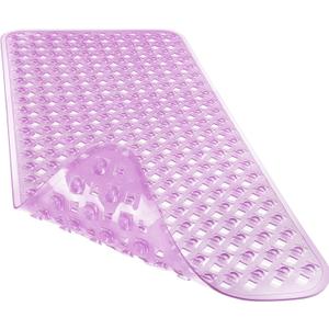 Yimobra Non Slip Bath Mat, Super Strong Suction Cups,34.5"x15.5"Long Tub Mat with Drain Holes, Machine Washable Fast Draining Shower Mats, Bathroom Essentials,Clear Purple Yimobra Non Slip Bath Mat, Super Strong Suction Cups,34.5"x15.5"Long Tub Mat with Drain Holes, Machine Washable Fast Draining Shower Mats, Bathroom Essentials,Clear Purple