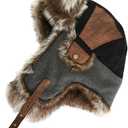 Winter Bomber Hat for Men Hunting Ushanka Russian Warm Trapper Bomber Hunting Hiking Skiing Cap Black X-Large XL