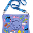 JoySolar for iPad 11th A16 Case 11 inch  for iPad 10th Gen 10.9 inch Soft Silicone Cute Cartoon Tablet Case with Rotating Stand & Detachable Shoulder Strap, Shockproof Cover for Kids Boys Girls, Blue