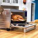 Nuwave Bravo Air Fryer Toaster Smart Oven, 12-in-1 Countertop Convection, 30-QT XL Capacity, 50-500F Temperature Controls, Top and Bottom Heater Adjustments 0%-100%, Brushed Stainless Steel Look