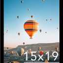 JCJMY 15x19 Picture Frame Black for Poster Photo Picture, Horizontal and Vertical Formats, Wall Hanging, 15 x 19 Wall Gallery Poster Photo Frame