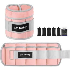 Adjustable Ankle Weights for Women Men 1 2 4 5 6 8 10 LBS 1 Pair Leg Weights Wrist Hand Arm Weights with Removable Weight Strength Training Weight for Walking Running Gym Fitness Physical Therapy (Pink)