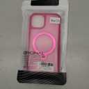 HuwaiH 360° Rotatable Magnetic Ring Stand for iPhone 13/14 Case, Compatible with MagSafe, Military-Grade Shockproof, Anti-Scratch Matte Translucent Phone Case for iPhone 13/14(Rose)