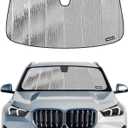 Windshield Sunshade for BMW X1 2016-2022 (Chassis F48) sDrive/xDrive, Reversible Silver/Black