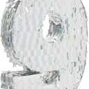 BLUE PANDA Number 9 Pinata - 15.7 x 9 x 3 In, Holographic Silver Foil - 9th Birthday Party Pinata for Kids & Candy Holder