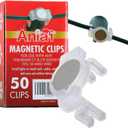 Aniai Strong Magnetic Christmas Light Clips,for Outdoor Living, Box of 50Pcs