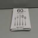 60 Piece Silverware Set Service for 12,Premium Stainless Steel Flatware Set,Mirror Polished Cutlery Utensil Sets,Durable Home Kitchen Eating Tableware Sets,Include Fork Knife Spoon,Dishwasher Safe