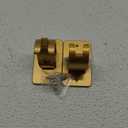 2 Pcs Gold Self Adhesive Curtain Rod Brackets, Universal Plastic & Stainless Steel, Wall Mount, 2 Pcs Gold