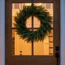 Norfolk Pine Easter Wreath 26 Inch - Real Touch Artificial Garland for Front Door, Mantel, Holiday Decor, Full & Fluffy Green PE Wreath for Easter Indoor Outdoor