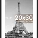 Upsimples 20x30 Poster Frame, Display Pictures 16x24 with Mat or 20 x 30 Without, Wall Hanging Picture Frames, Black, 1 Pack
