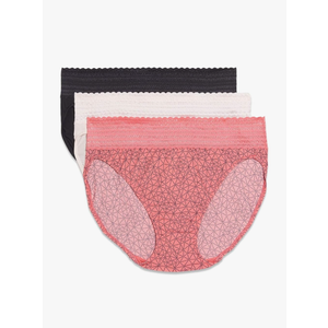 Warner's Women's Blissful Benefits Dig-Free Comfort Waistband with Lace Microfiber Hi-Cut 3-Pack 5109w