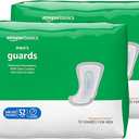 Amazon Basics Men's Incontinence Guards, Maximum Absorbency, 104 Count, (2 Packs of 52)