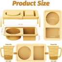 3 Pack Reusable Silicone Snack Containers with Lids, Double Compartment Snackle Containers, Salad Sauce Seasoning Container, Small Mini Kids Food Snack Boxs for Travel, Office, Picnic