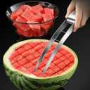 2 x Wtermelon Cutter Slicer Cut Watermelon Into Cubes Knife Melon Baller for Kitchen Gadgets Useful Cool Tool