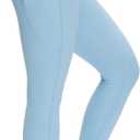 NANJI High Waisted Leggings with Pockets for Women - Buttery Soft, Stretch Yoga Pants, Squat Proof Casual Workout Leggings (Blue, XL)