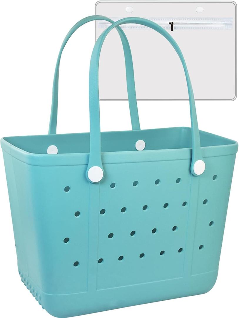 Beach Tote Bag for Women, Rubber Beach Bag Waterproof Sandproof, Extra Large EVA Tote Bag Boat Bag