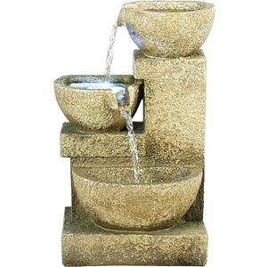 Design Toscano DW8127 Water Fountain with LED Light - Villa Fortino Garden Decor Tabletop Fountain - Desk Fountain Water Feature,Full Color (7. 5"Wx8"dx12"h)