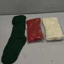 Fesciory Christmas Stockings, 3 Pack 18 Inches Cable Knitted Large Size Stocking Gifts & Decorations for Family Holiday Xmas Party (Burgundy&Ivory White and Green 18in)