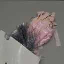 Shihanee Pink Christmas Bows Decor Set 1 Large Satin Christmas Tree Topper 24 Vintage Velvet Ribbon Bows with 3000 Strands Silver Tinsel Icicles Elegant Xmas Ornament for Holiday Wreath Gift Wrapping