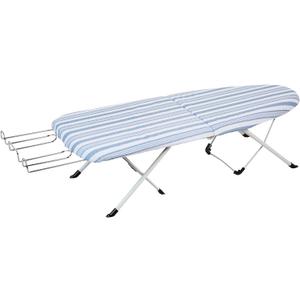 Honey-Can-Do Foldable Tabletop Ironing Board with Iron Rest, Blue Stripe (32 L x 12 W)
