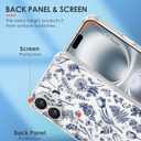 Buleens for iPhone 16 Case 6.1 Inch - Clear Flexible TPU Women Cute Girls Protection Phone Cover Slim Fit Shockproof Girly Pretty Fashion Aesthetic Design Pattern case for iPhone 16, Flower