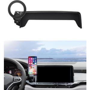 Car Phone Holder for 2024 2025 2026 VW Atlas/VW Altas Cross Sport Accessories 12-Inch Screen Fixed Clip, 360 Rotation Phone Mount Compatible with MagSafe, Cell Phone Holder
