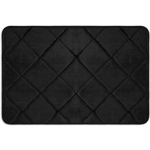 Home Dynamix Capri Haven Machine Washable Memory Foam Bath Mat, Black, 22"x42" (1'10" x 3'6" (Rectangular))