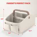 Skip Hop Diaper Caddy Organizer with Touch Sensor Night Light Nursery Style Oat