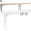 Flash Furniture Wood Bar Top Riser with Silver Legs, Silver, 72" x 12" x 12"