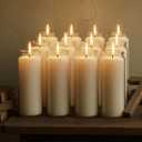 12-Pack of 2x8 Inch White Candles in Glass,7 Day Candle,Unscented Prayer Candle,Suitable for Various Occasions Such as:Memorials,Religious,Catholicism,Churches,Altars,Vigils,etc.
