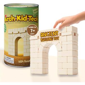 Taksa Toys Ancient Roman Arch Stem Toys Premium Educational Stackable Building Blocks, for Kids Ages 7 8 9 10+ Years Old, Indoor Architectural Kit Construction Games, Montessori Children Toys 69 Pcs
