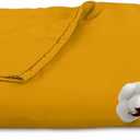 Royale Linens 300 Thread Count 100% Long Staple Combed Cotton Flat Sheet - Super Soft - Top Sheets - Queen Flat Sheet Sold Separately - Breathable, Cool & Crisp Percale Sheets Only (Queen, Yellow)