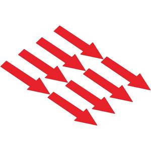 Beiyier Large Removable 8-Piece 12" Vinyl Directional Arrow Stickers, Adhesive Floor Decals for Waterproof Marking and Safe Road Instructions (512 inches, Red