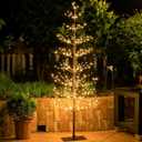LED Tree Light 5ft 518L Warm White Artificial Tree Decoration for Bedroom Indoor Outdoor Home Festival Party Wedding