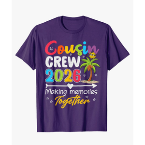 Cousin Crew 2026 Making Memories Family Matching Vacation T-Shirt Size L