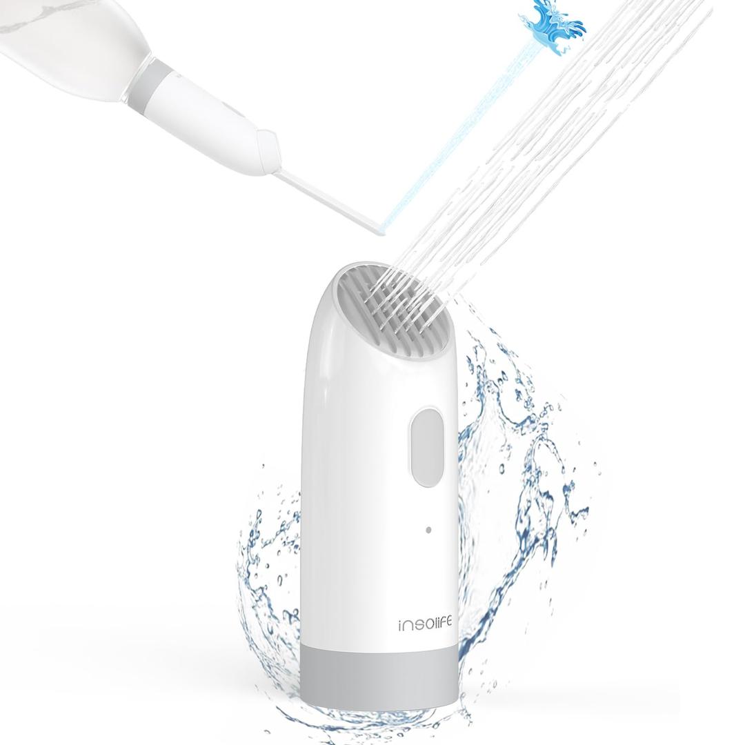Insolife® Portable Bidet | High Pressure Travel Bidet 350ml | 2 Pressure Modes, IPX7 Waterproof, USB Rechargeable Personal Hygiene on Trip & Daily Use