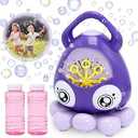 JOYIN Bubble Machine Blower for Toddlers, Octopus Auto Bubble Maker Easy to Use with Bubble Solutions for Kids 3000+ Bubbles/min, Portable Bubble Toys for Wedding Indoor Outdoor, Birthday