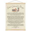 Boat Wades School Librarian's Prayer Christian Wall Art Poster Hanger Frame, School Library Decor, Librarian Gifts Hanging Wall Decor for Classroom Library Office, 12x16 Inch