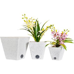 GreenShip Self Watering Pots Set, 6 8 10 inch | Self Watering Spikes, Automatic Vacation Plant Watering, For Indoor Plants, Home Garden Decor